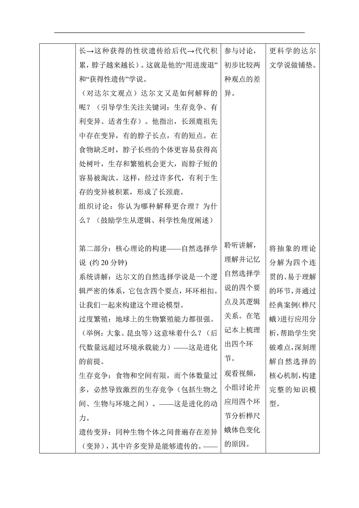 【核心素养目标】冀少版初中生物八年级下册6.3.3《生物进化的原因》教学设计第3页