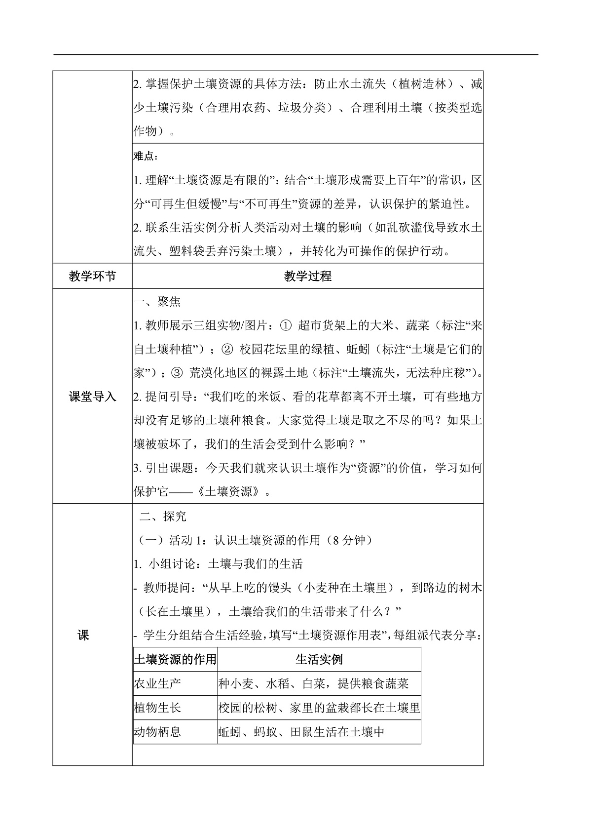 4.20 土壤资源（教学设计）科学粤教粤科版三年级上册（新教材）第2页
