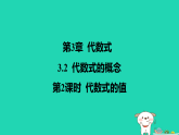 2025秋七年级数学上册第3章代数式3.2代数式的概念第2课时代数式的值习题课件新版苏科版（含答案）