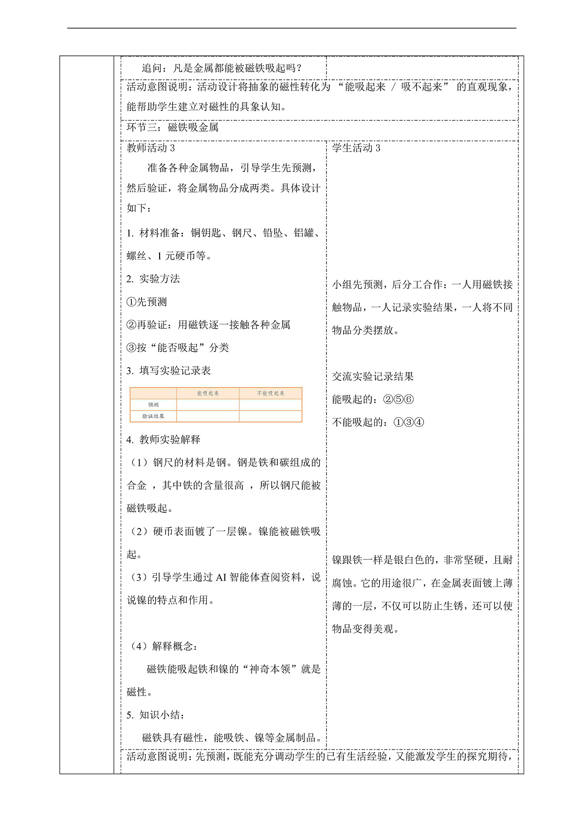 2.4《磁铁能吸什么》课时教案第3页
