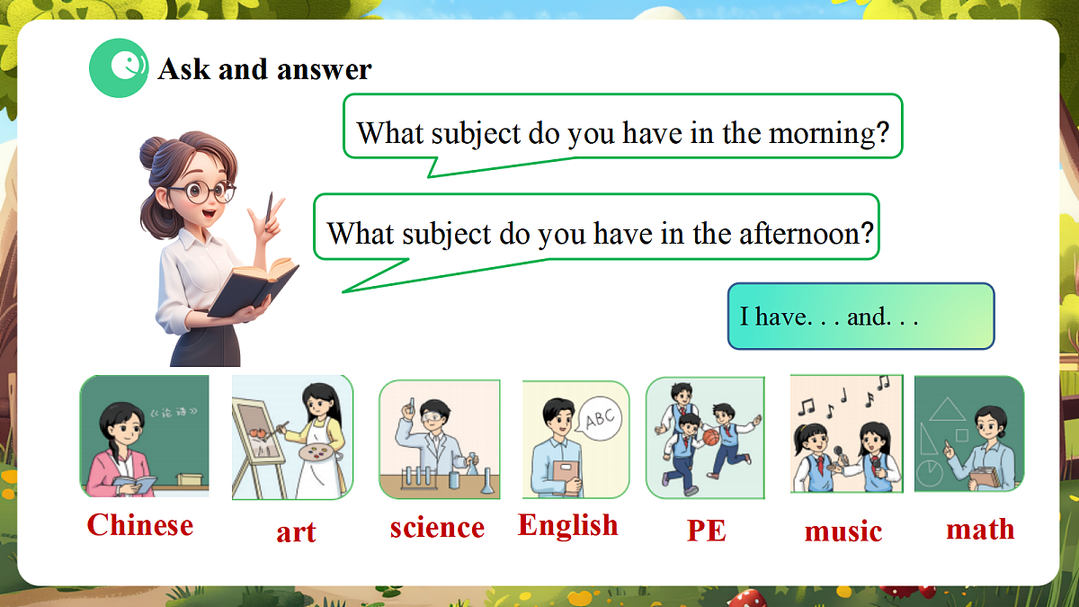 陕旅版四上Unit 5 Lesson 3 Part B Let's read教学课件第5页