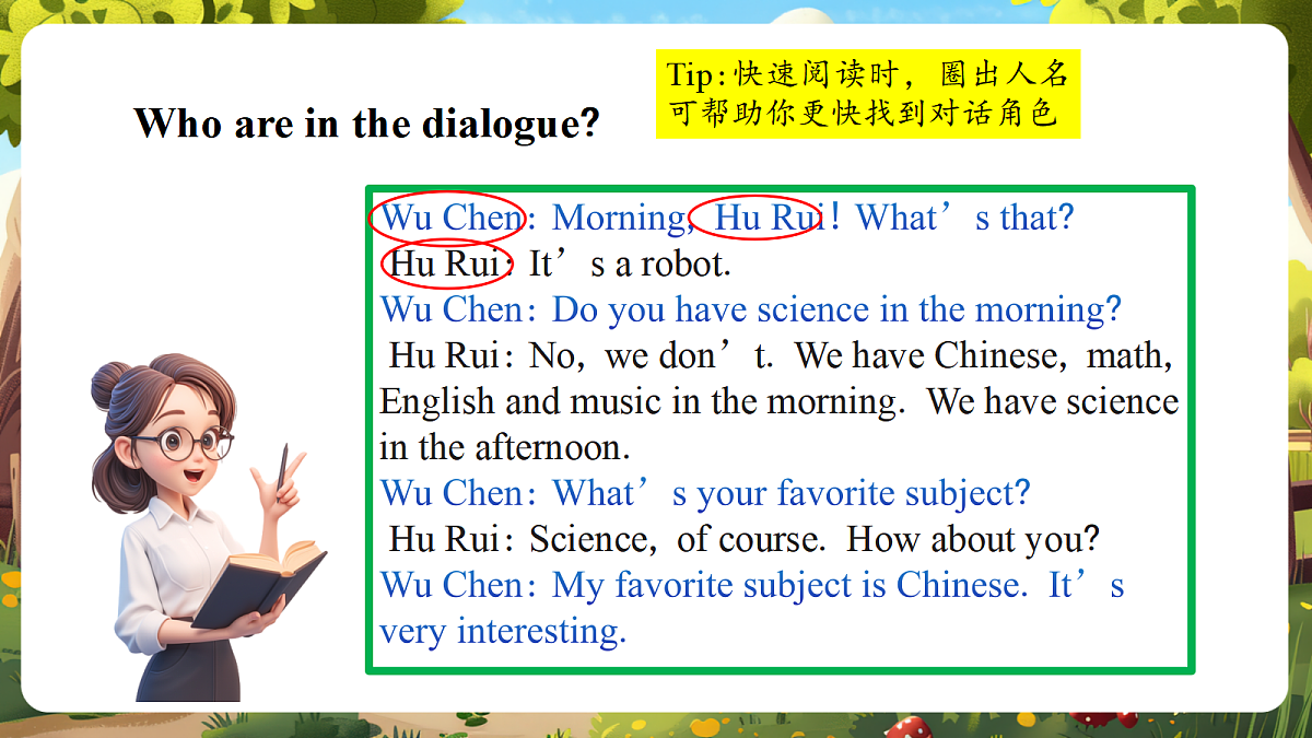 陕旅版四上Unit 5 Lesson 3 Part B Let's read教学课件第7页