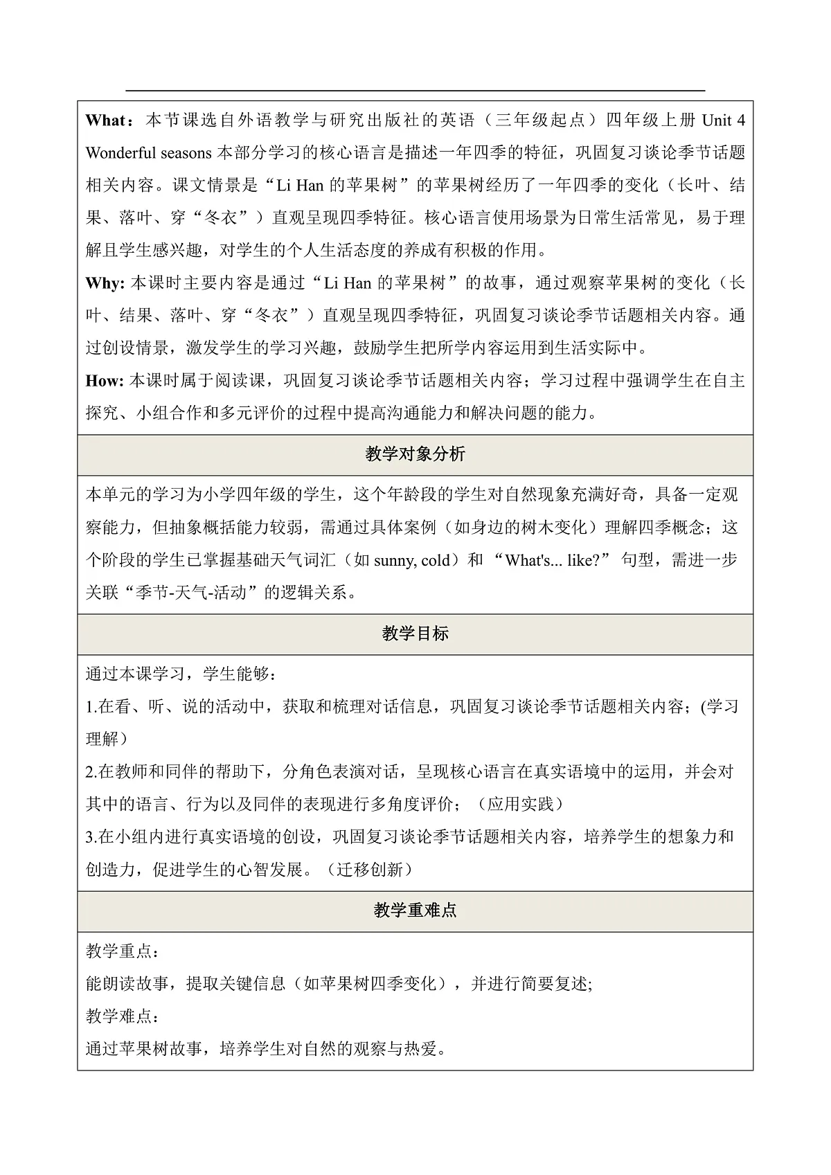Unit 4 Period 2 Speed up 单元教学设计第2页