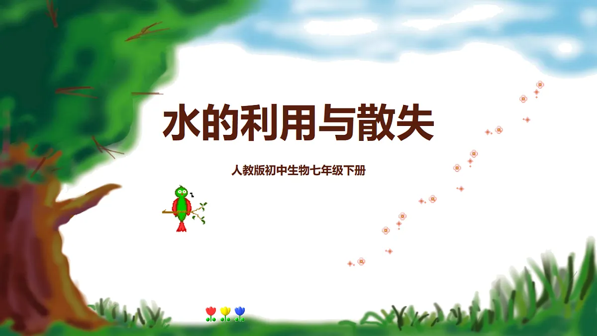 人教版 初中生物 七年级下册 -《水的利用与散失》课件第1页