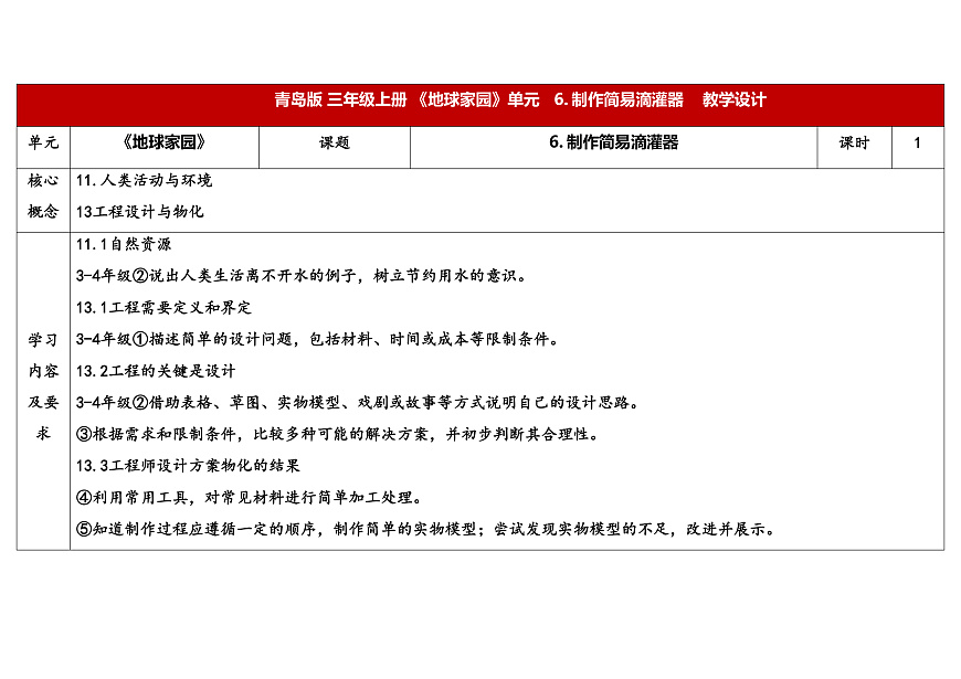 6.《制作简易滴灌器》教学设计第1页