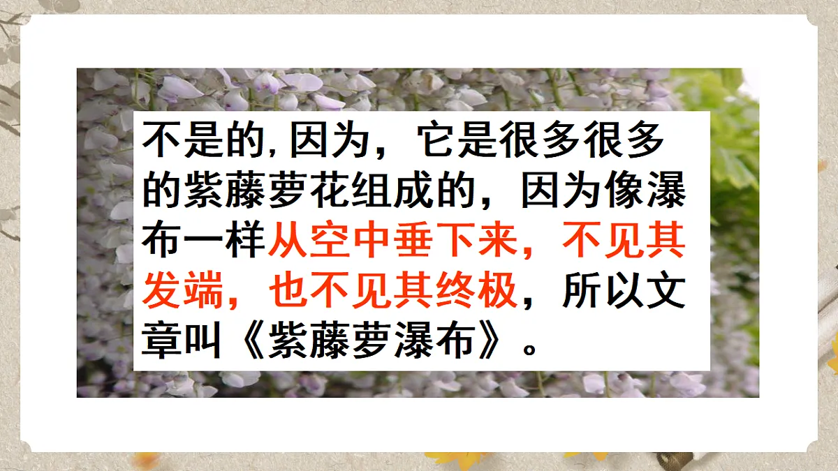 人教统编版语文七年级下册 1.19《紫藤萝瀑布》课件第4页