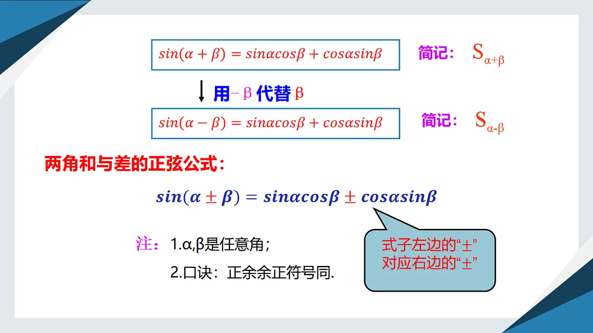 8.2.2两角和与差的正弦、正切（一）（同步课件）-【上好课】2024-2025学年高一数学同步精品课堂（人教B版2019必修第三册）第6页