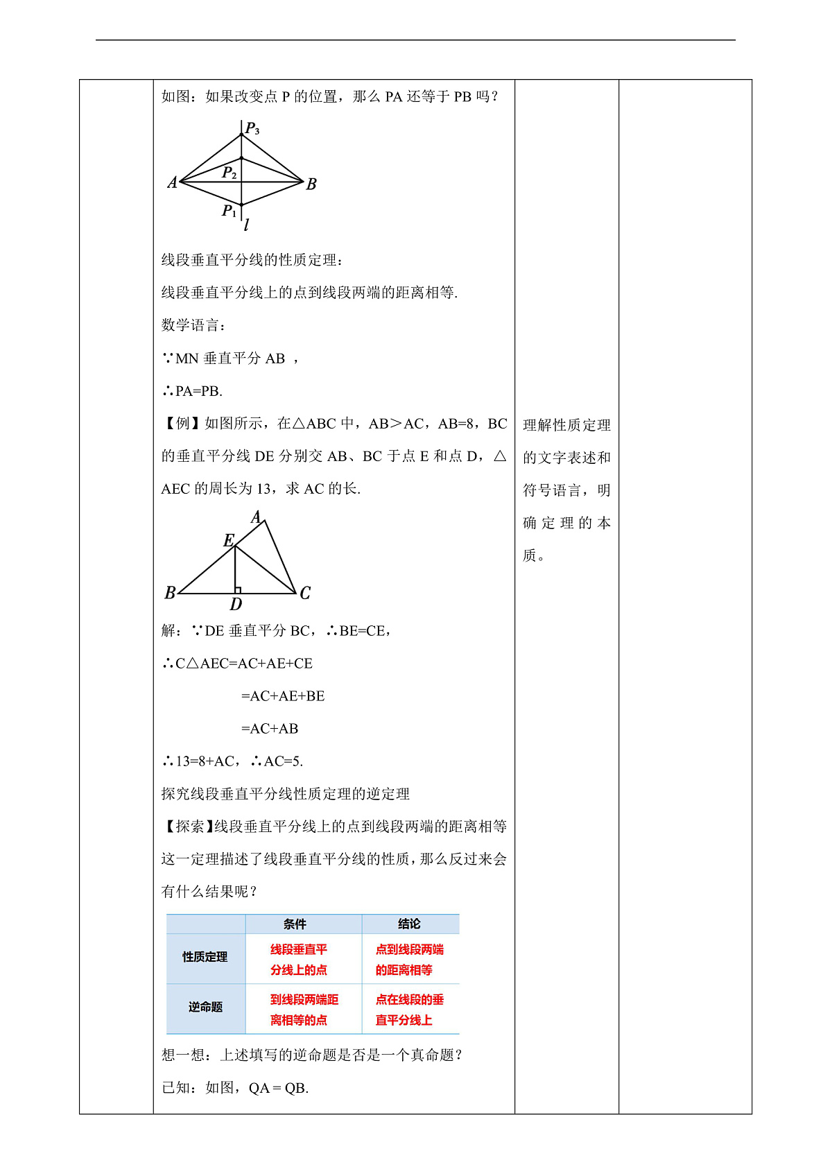 12.4.2 线段垂直平分线 教学设计第3页