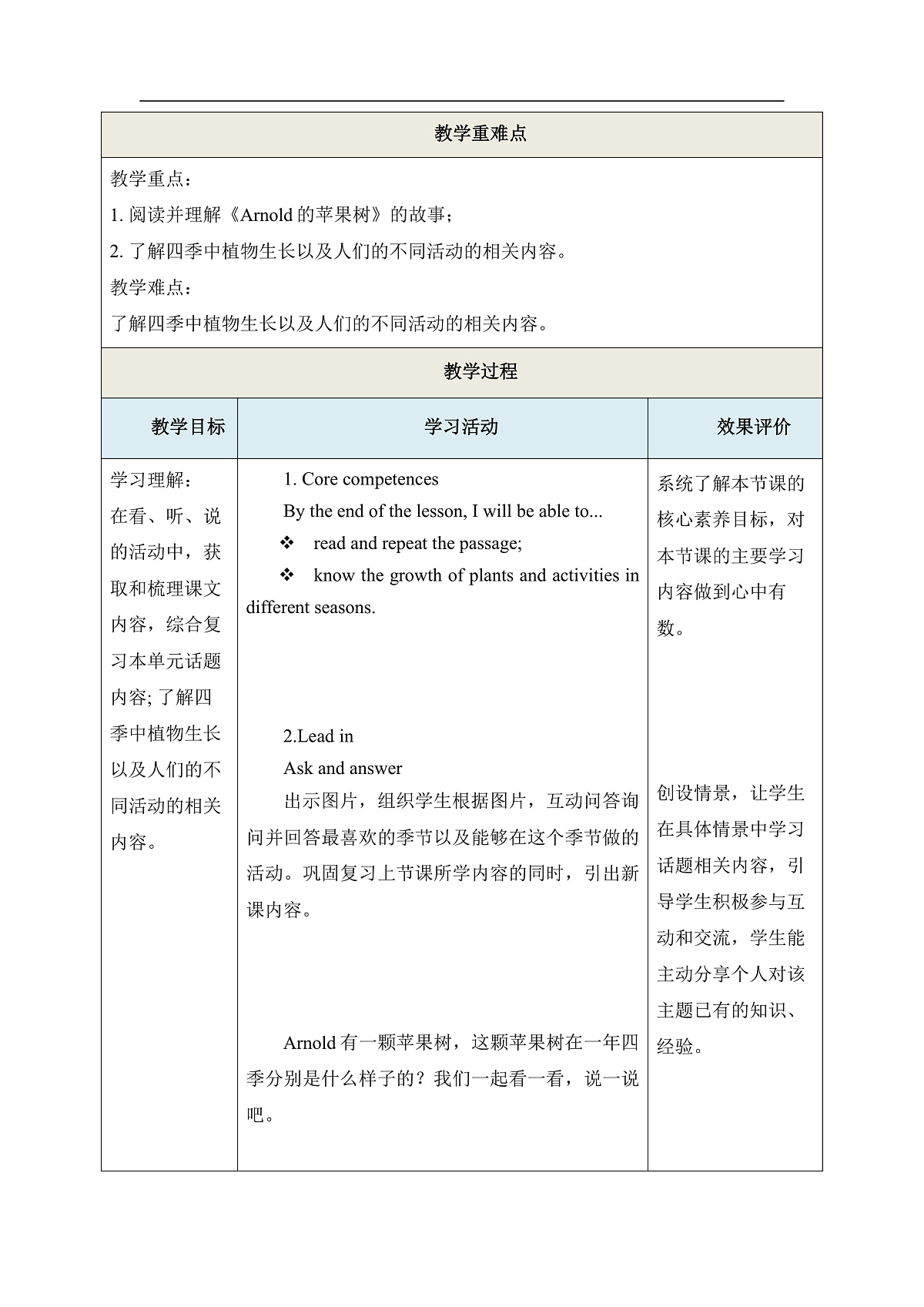 【教学评一体化】 Unit 5 How are the seasons different Period 4 Extend 教学设计第3页