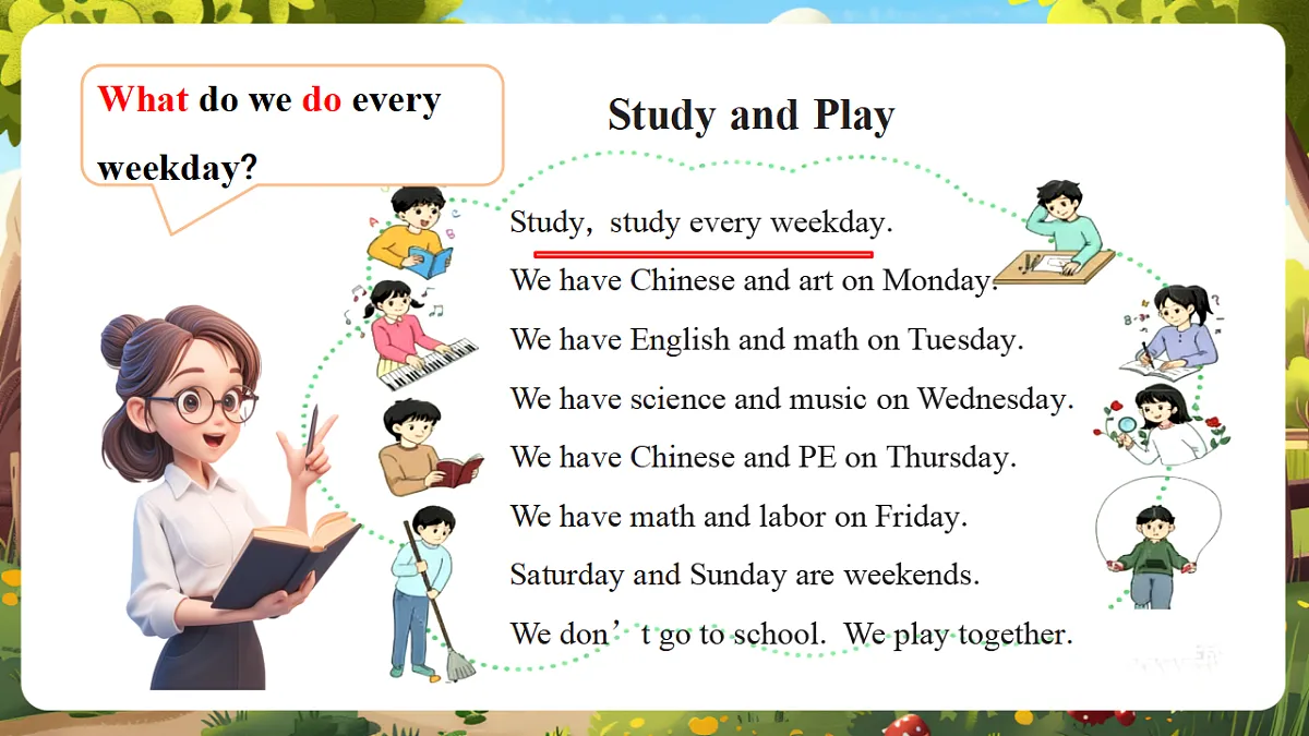 陕旅版四上英语Unit 6 Lesson 3 Part B Let's read 教学课件第6页