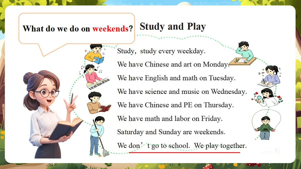 陕旅版四上英语Unit 6 Lesson 3 Part B Let's read 教学课件第8页