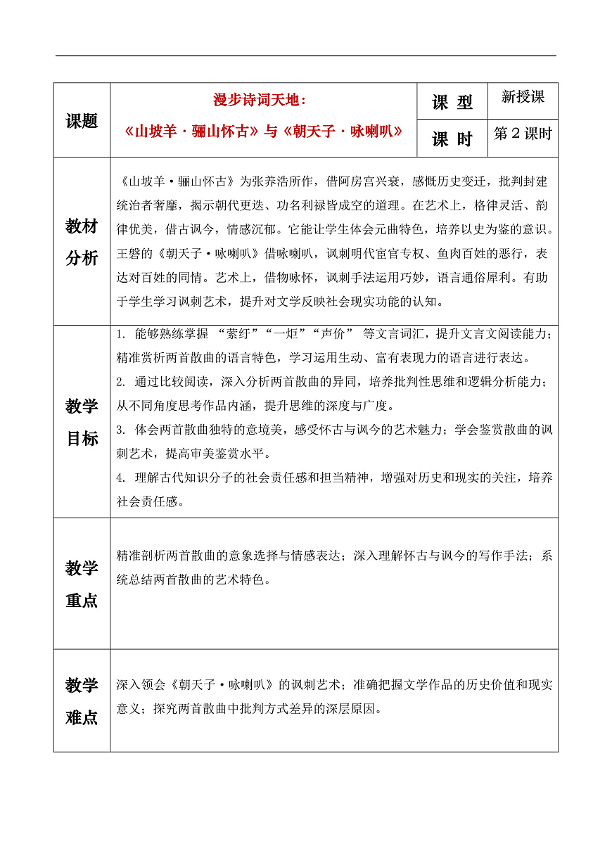 《《课外古诗词诵读第二课时》教学课件》教学设计第1页