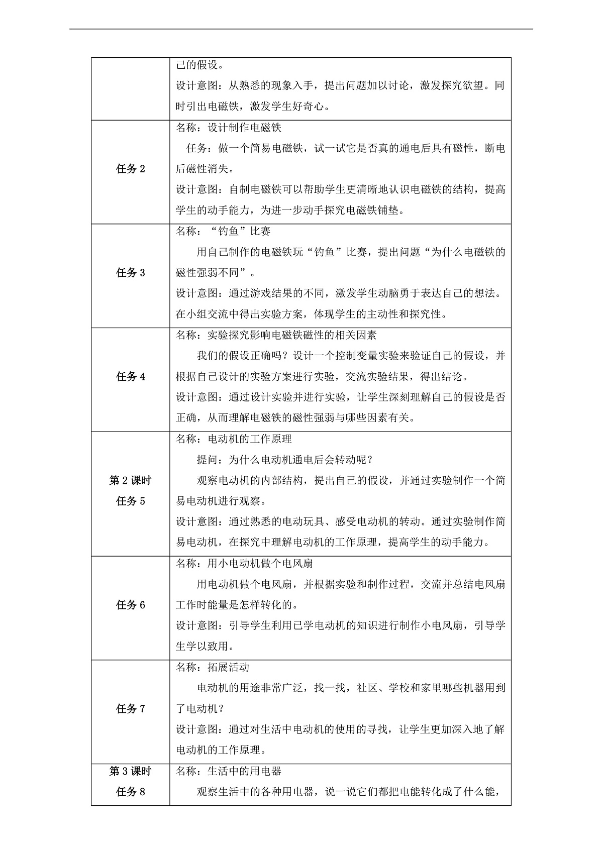 大象版（2017）科学五第二单元《能量》单元整体设计第3页