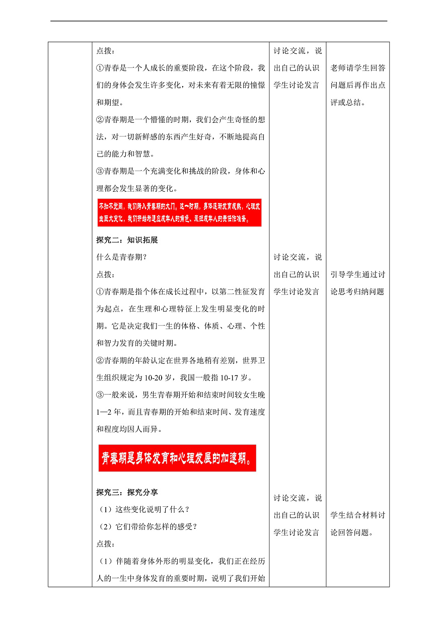 7.1.1《青春的邀约》教学设计（核心素养目标）第2页