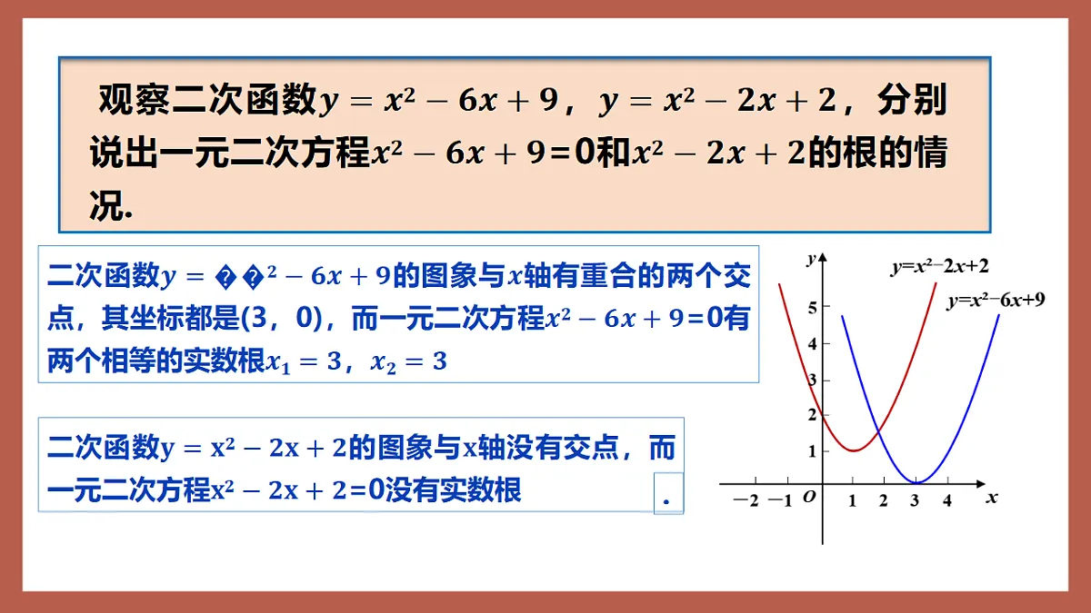 湘教版数学九年级下册1.4《二次函数与一元二次方程的联系》（同步课件）第6页