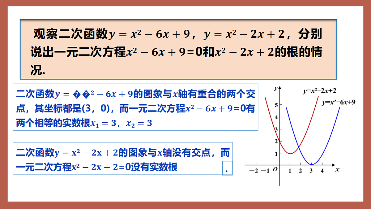 湘教版数学九年级下册1.4《二次函数与一元二次方程的联系》（同步课件）第6页