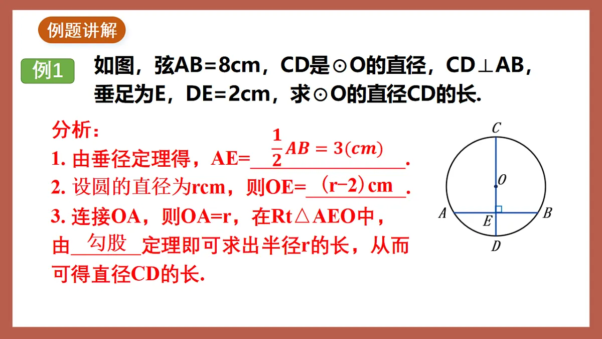湘教版数学九年级下册2.3《垂径定理》（同步课件）第7页