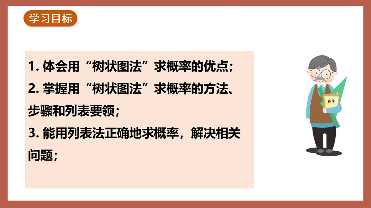 湘教版数学九年级下册4.2.2《用列举法求概率（2）》（同步课件）第2页