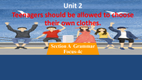 初中英语鲁教版（五四学制）（2024）九年级全册Unit 2 Teenagers should be allowed to choose their own clothes. Section A完美版