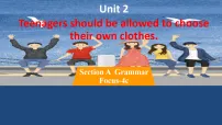 初中英语鲁教版(五四学制)(2024)九年级全册Unit 2 Teenagers should be allowed to choose their own clothes. Section A完美版