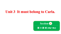 鲁教版（五四学制）（2024）九年级全册Unit 3 It must belong to Carla. Section A精品教学课件ppt