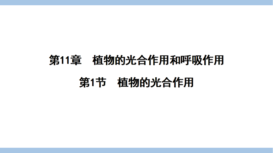 苏教版七年级生物下册第4单元第11章第1节植物的光合作用课件第1页
