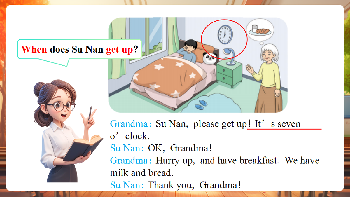 Unit 8 Early to Bed and Early to Rise Lesson 1 Part A Let's talk课件第7页