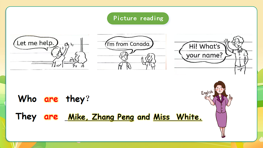 人教版（PEP）英语三下Unit1 Meeting new people Part B read and write 课件第6页
