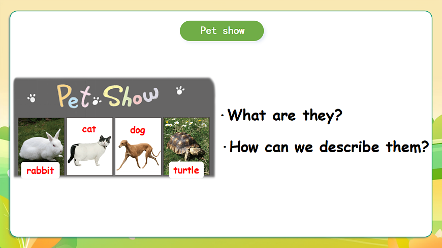 人教版（PEP）英语三下Unit2 Expressing yourself Part A  let's learn 课件第4页