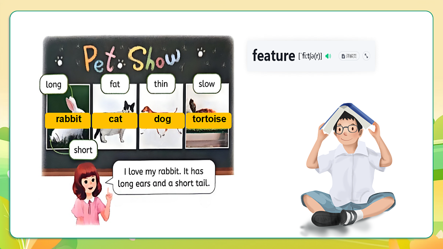 人教版（PEP）英语三下Unit2 Expressing yourself Part A  let's learn 课件第8页