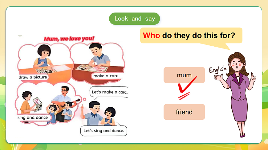 人教版（PEP）英语三下Unit2 My words and actions Part B let's learn 课件第7页
