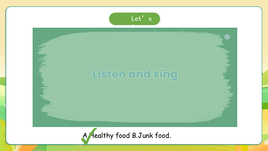 人教版（PEP）英语三下Unit4 Healthy food Part B let's talk 课件第3页