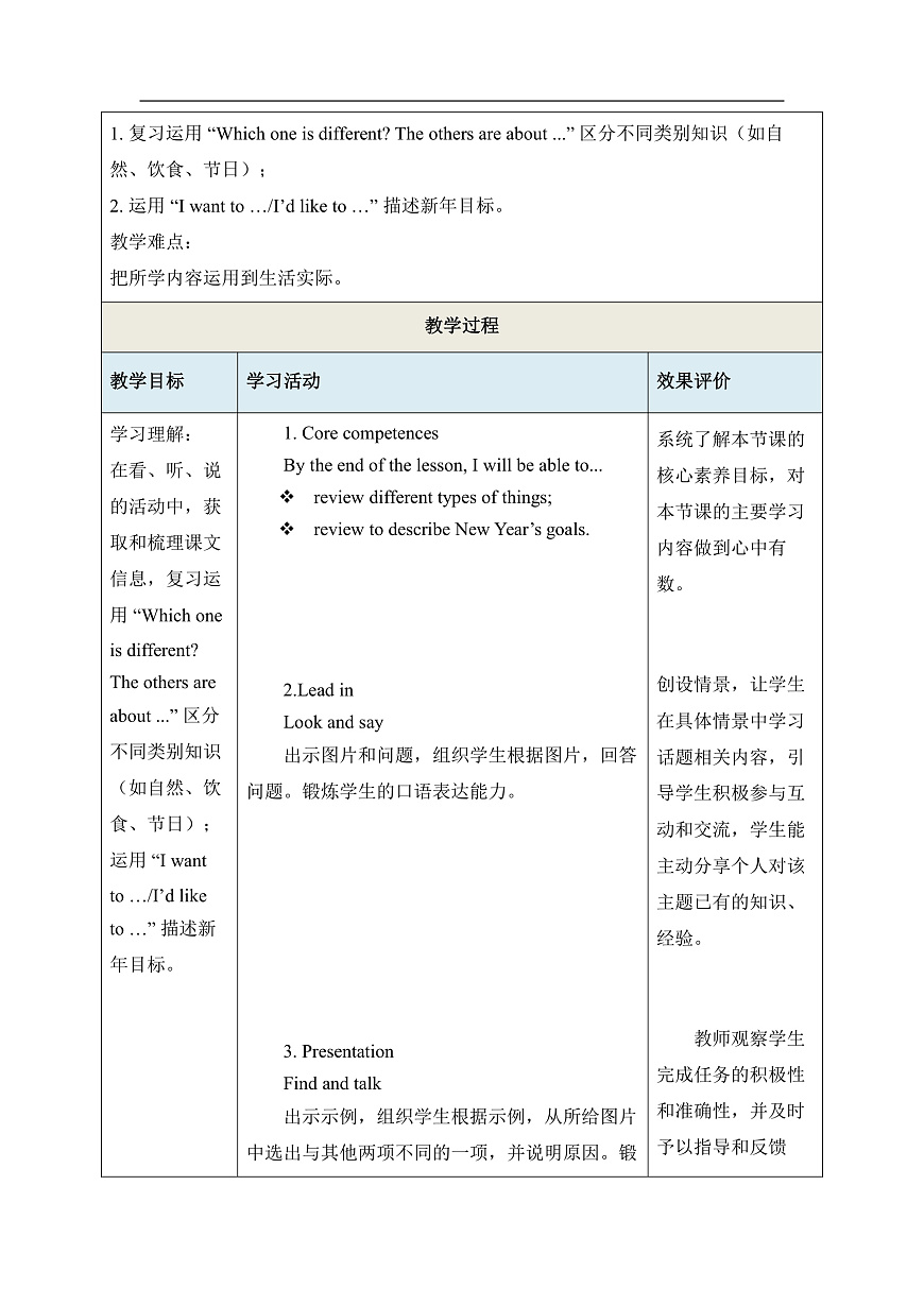 【教学评一体化】Unit Eight Revision A Lesson 27 单元教学设计-北京版（2024）新四上第3页