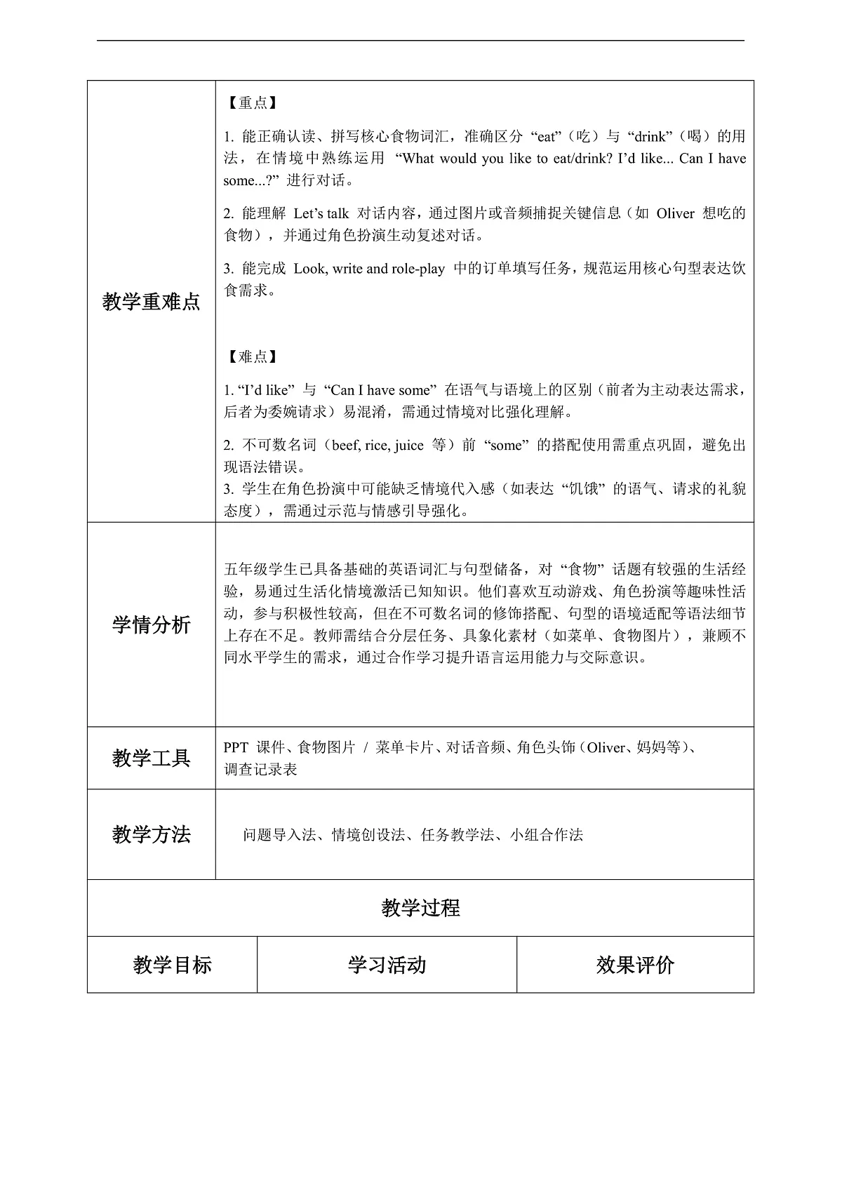Unit 5 第1课时 Part A Let’s talk&Look,write and role-play(教学设计)英语人教PEP版五年级上册（新教材）第2页