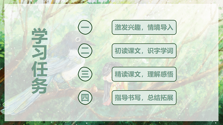 阅读 第5课《树和喜鹊》（教学课件）-2024-2025学年一年级语文下册同步精品课堂系列（统编版）第2页