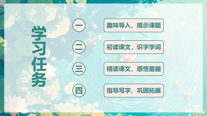 阅读 第12课《荷叶圆圆》（教学课件）-2024-2025学年一年级语文下册同步精品课堂系列（统编版）第2页