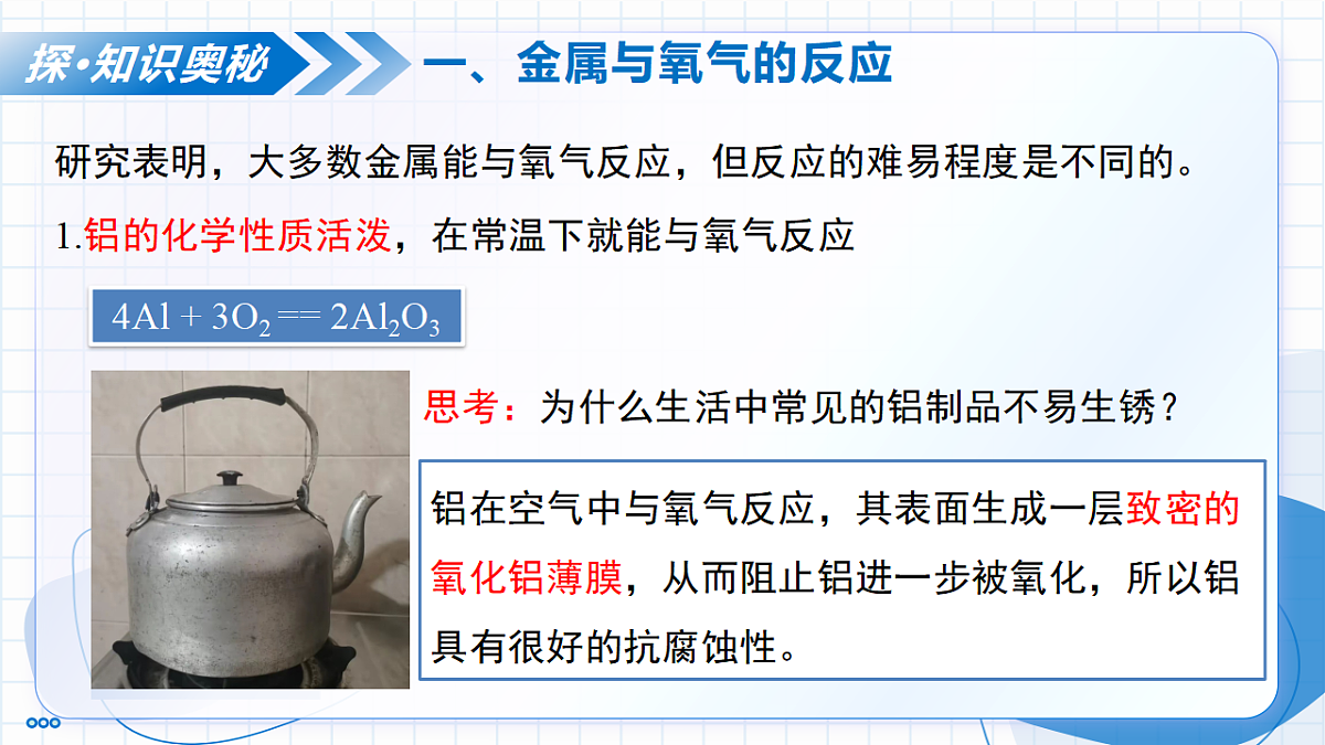 课题2 金属的化学性质 第1课时 金属与氧气、稀盐酸、稀硫酸的反应 （教学课件）化学新教材人教版九年级下册第7页