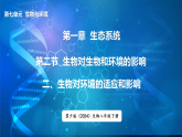冀少版（2024）生物八年级下册 7.1.2 生物对环境的适应和影响（课件）