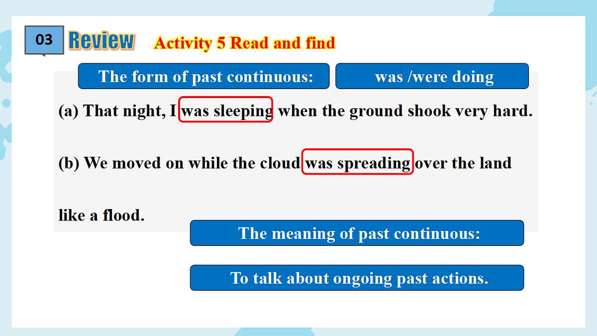 Unit 6 When disaster strikes Understanding ideas Grammar新教材外研版八上英语课件含音视频第5页