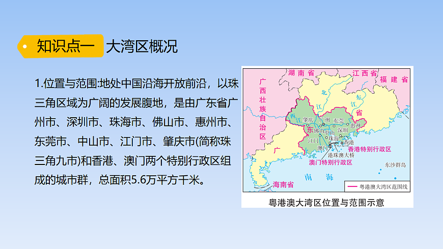 2026年春湘教版地理八年级下册第七章 第三节   粤港澳大湾区的内外联系课件第3页