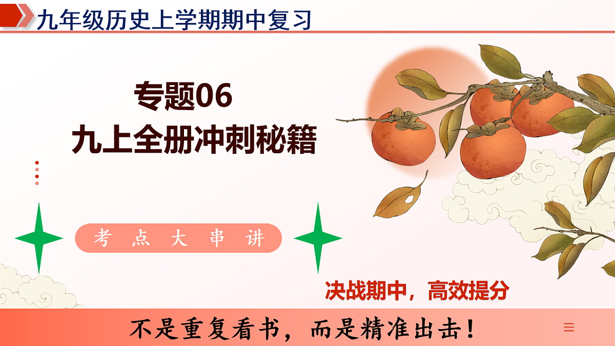 专题06 九上全册冲刺秘籍(期中复习课件)第1页