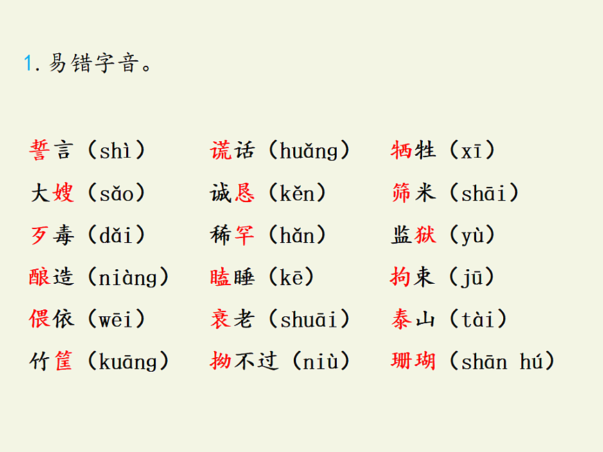 部编版五年级语文上册第三单元复习课件PPT第2页
