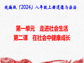 统编版（2024）八年级上册道德与法治 第二课 在社会中健康成长 复习课件【含练习题+答案  】