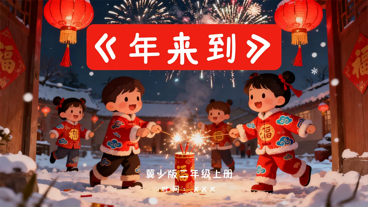 2025-2026学年冀少版音乐二年级上册第八单元年来到课件第1页