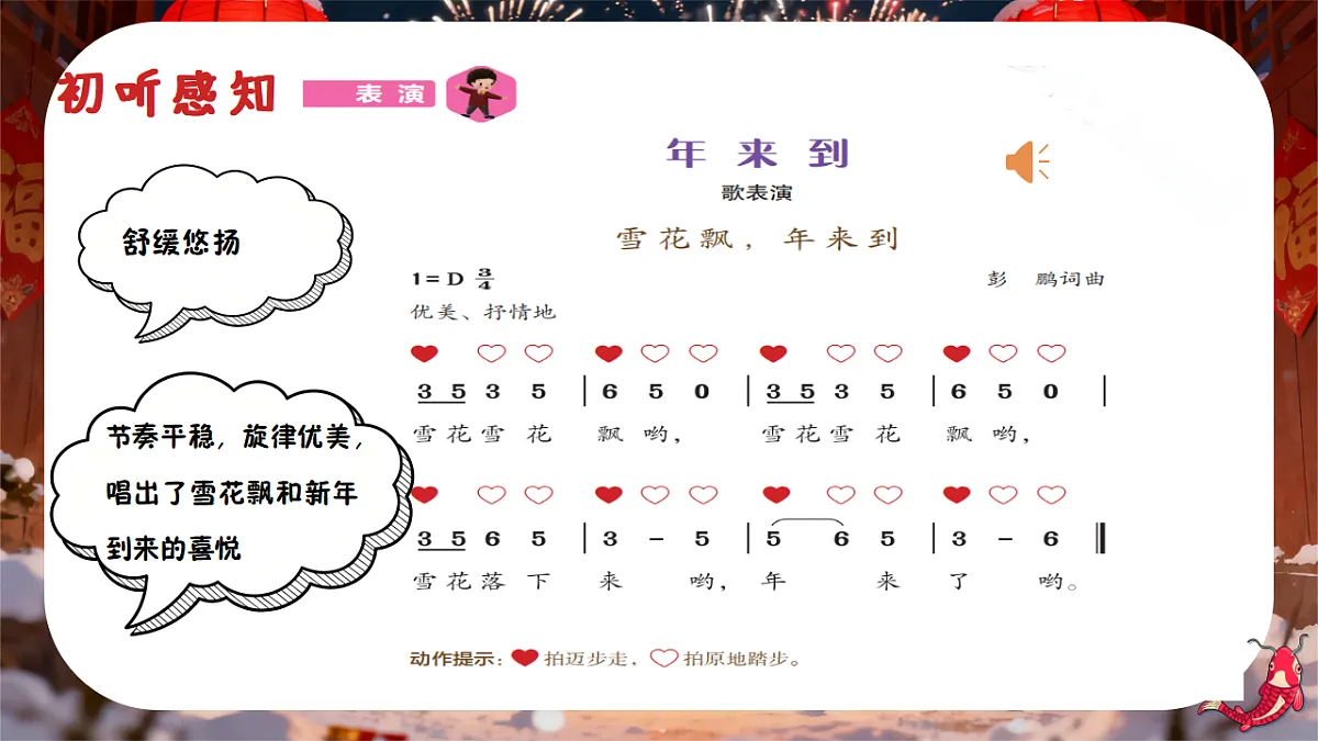2025-2026学年冀少版音乐二年级上册第八单元年来到课件第6页