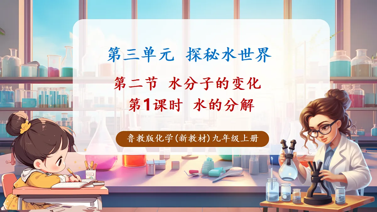第二节 水分子的变化 第1课时（教学课件）第1页