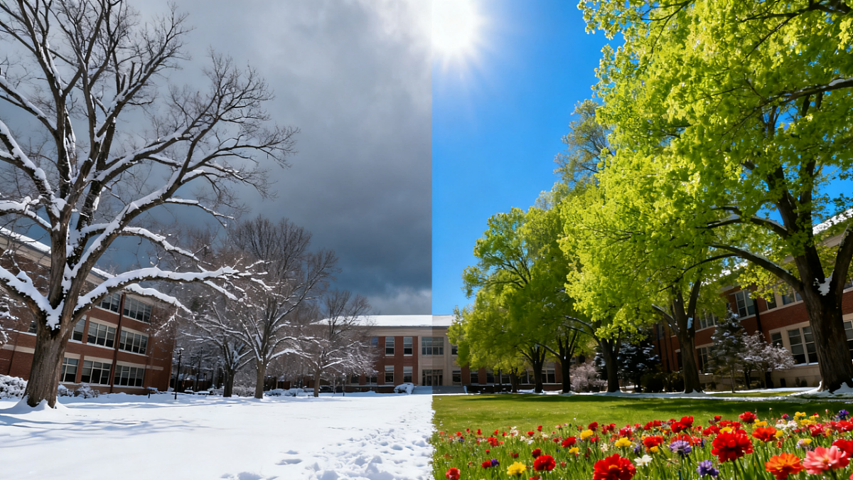 岭南版（2024）一年级下册美术第2课《校园的春天》课件第3页