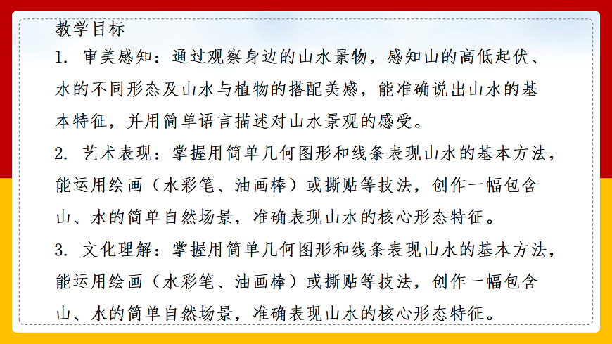 人美版（2024）一年级下册美术第二单元第2课《山山水水》课件第2页