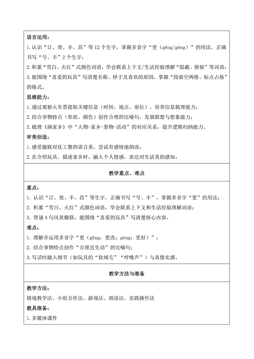 语文园地四（教学设计）第2页