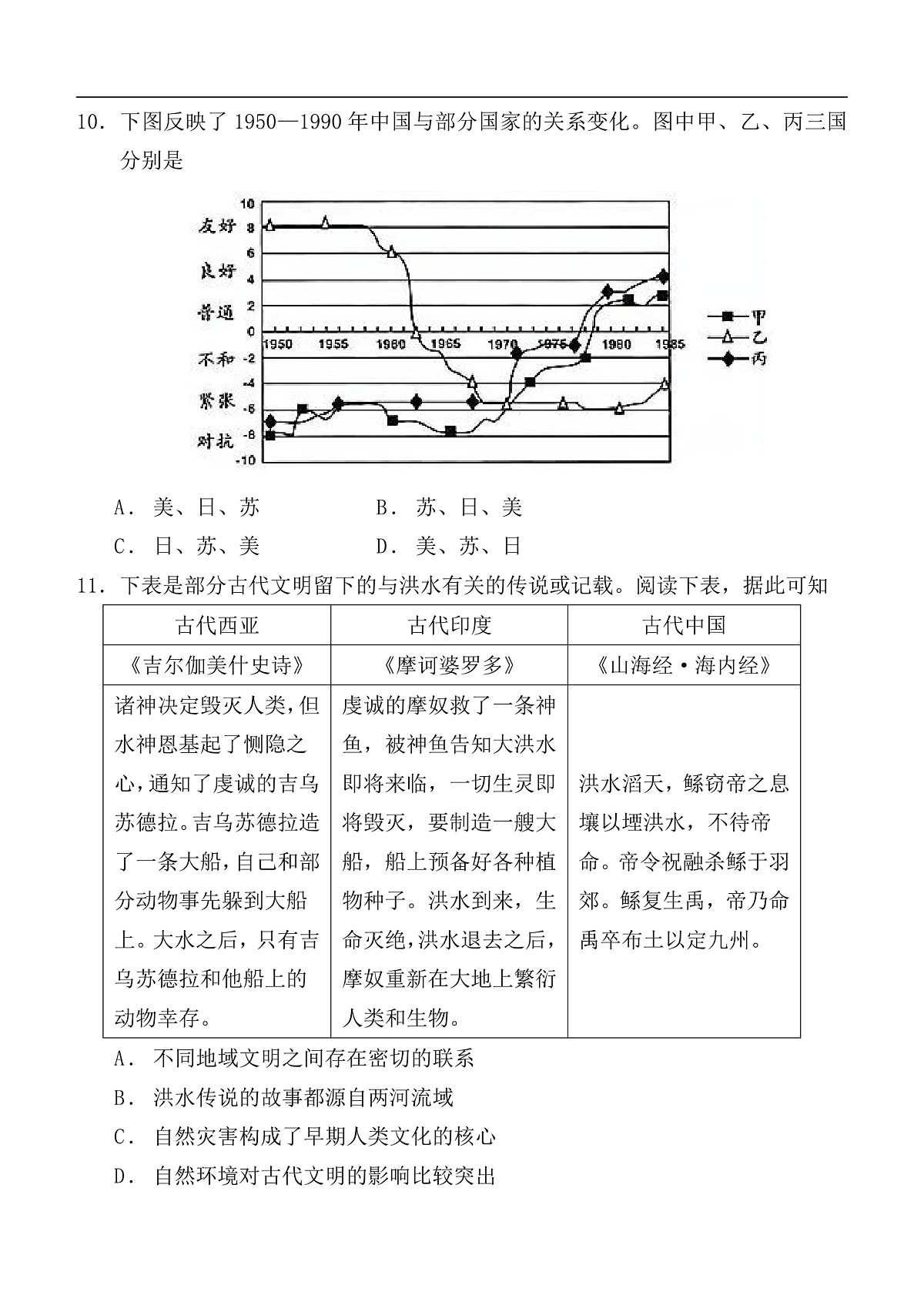 陕西省西安中学2025-2026学年高三上学期质量检测历史试卷（三）第3页